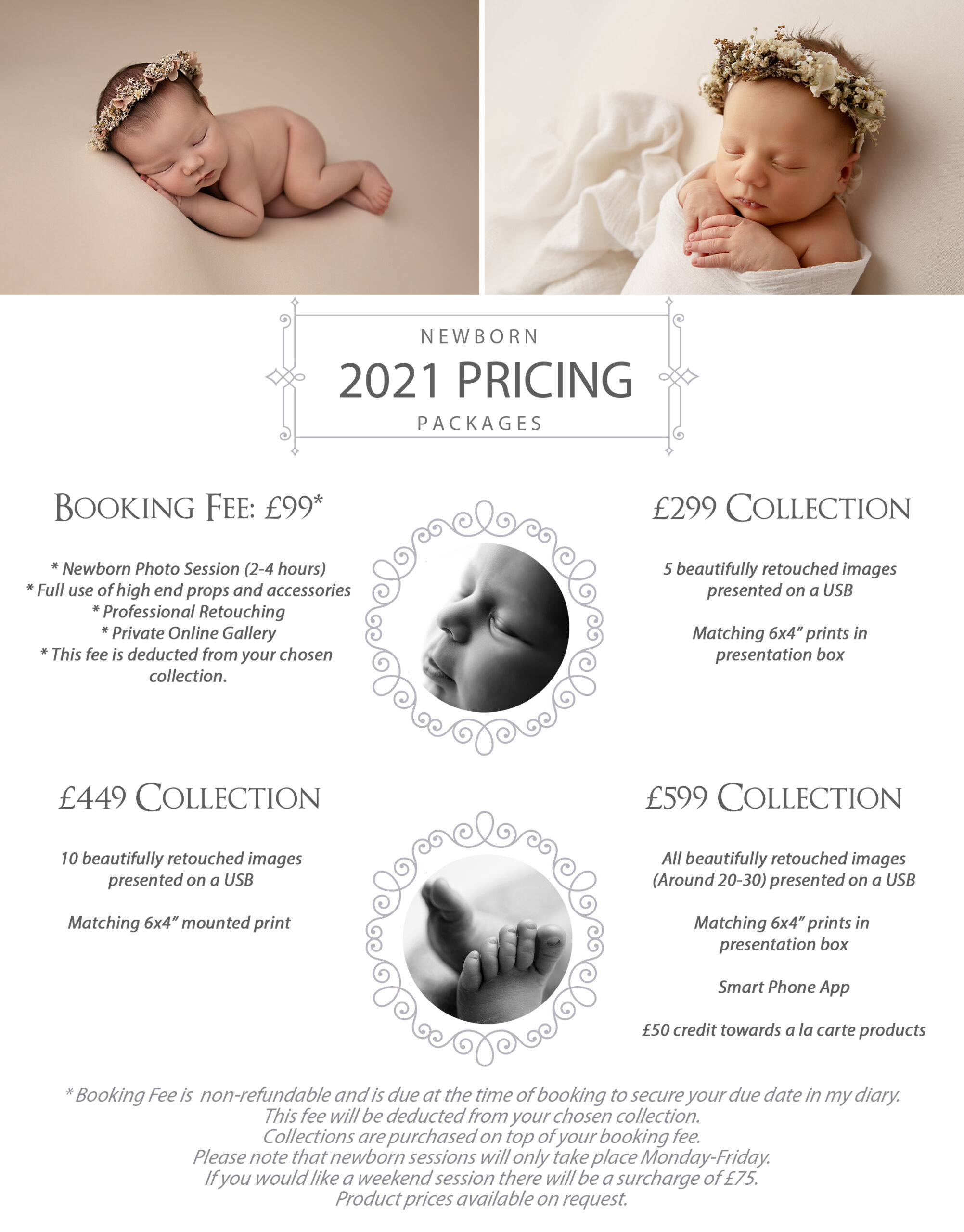 NikitaJayPhotographyPricingSheet2021 Nikita Jay Photography Essex Newborn Photography Pricing